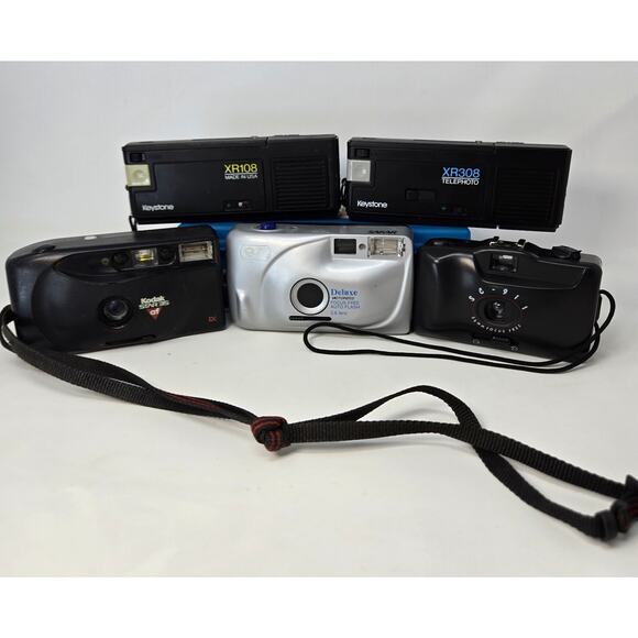 Vintage Film Camera Lot of 5 For Parts or Repair Kodak Sakar Keystone 35mm 110 - Picture 3 of 16